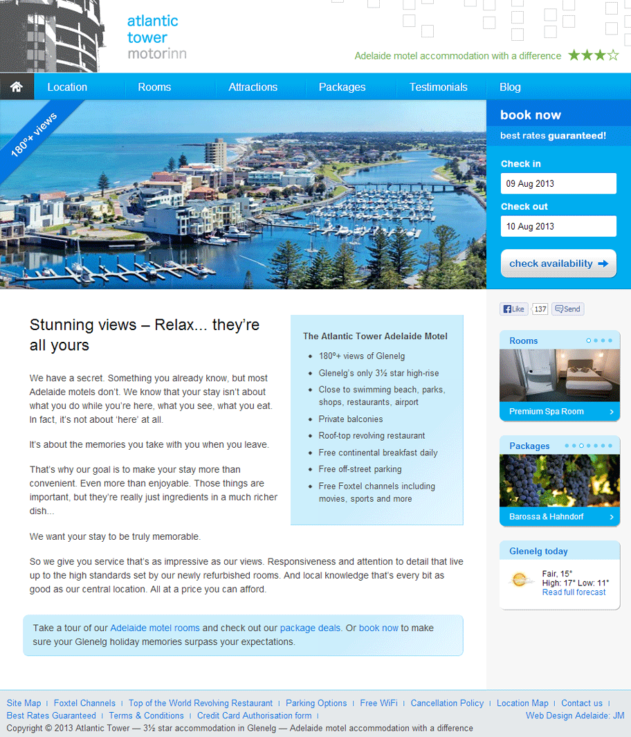 Atlantic Tower: Accommodation copy